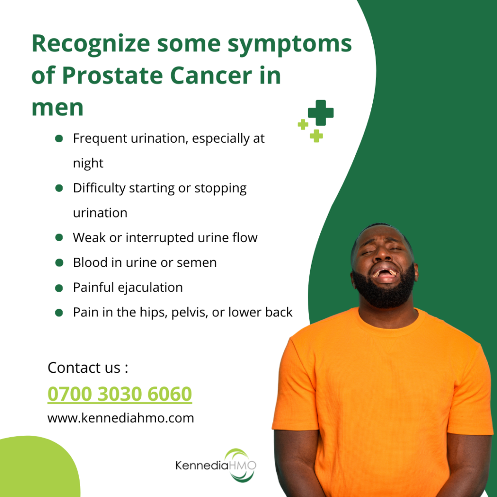 symptoms of postrate cancer in a graphic design